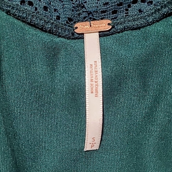 Free People  Make It Count Mini Swing Dress Tunic In Jade Combo. S - Picture 8 of 16